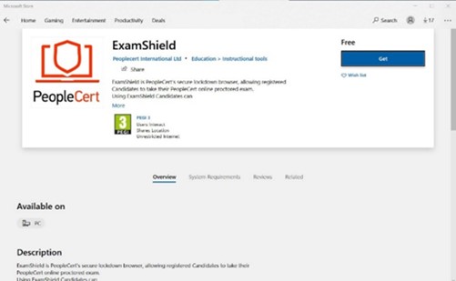 Download ExamShield on Microsoft Store