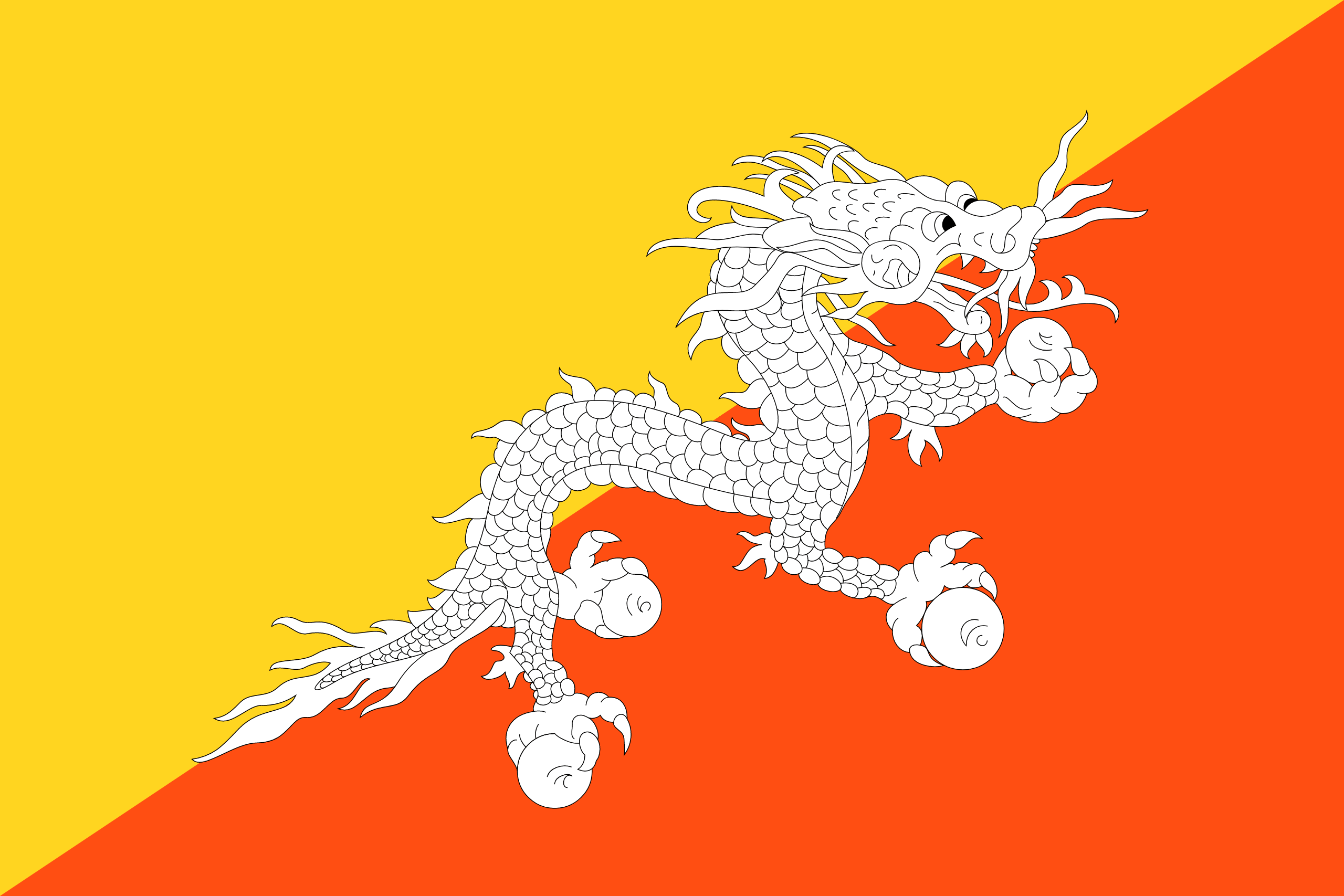 不丹 Flag