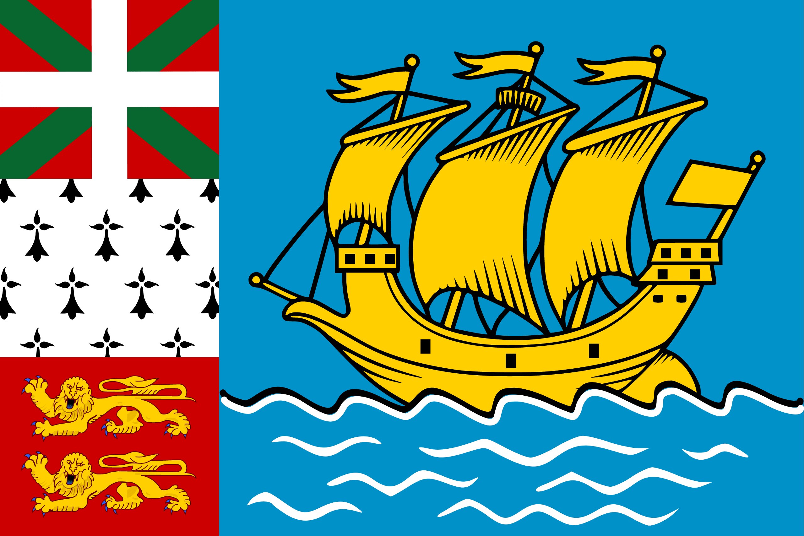 Saint Pierre And Miquelon Flag